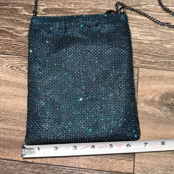 NWOT Vera Wang teal crossbody  Alessio bling bag - Picture 2 of 11